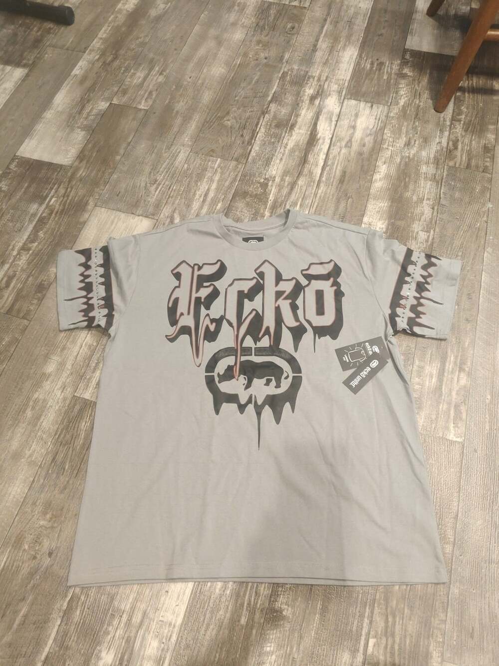 Ecko Unltd. Mens Graphic T-Shirt XL Gray Rhino 93 Streetwear Tee New with Tags